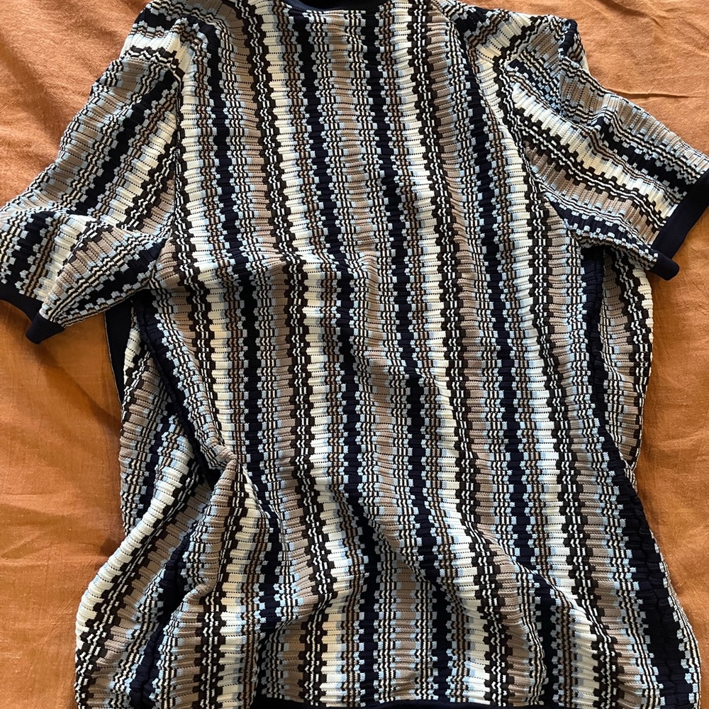 Striped Knit Sweater - Black and White